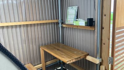 バイクガレージ泊