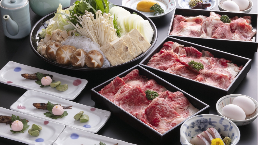 冬こそすき焼き、　おすすめ！お肉250ｇ付プラン