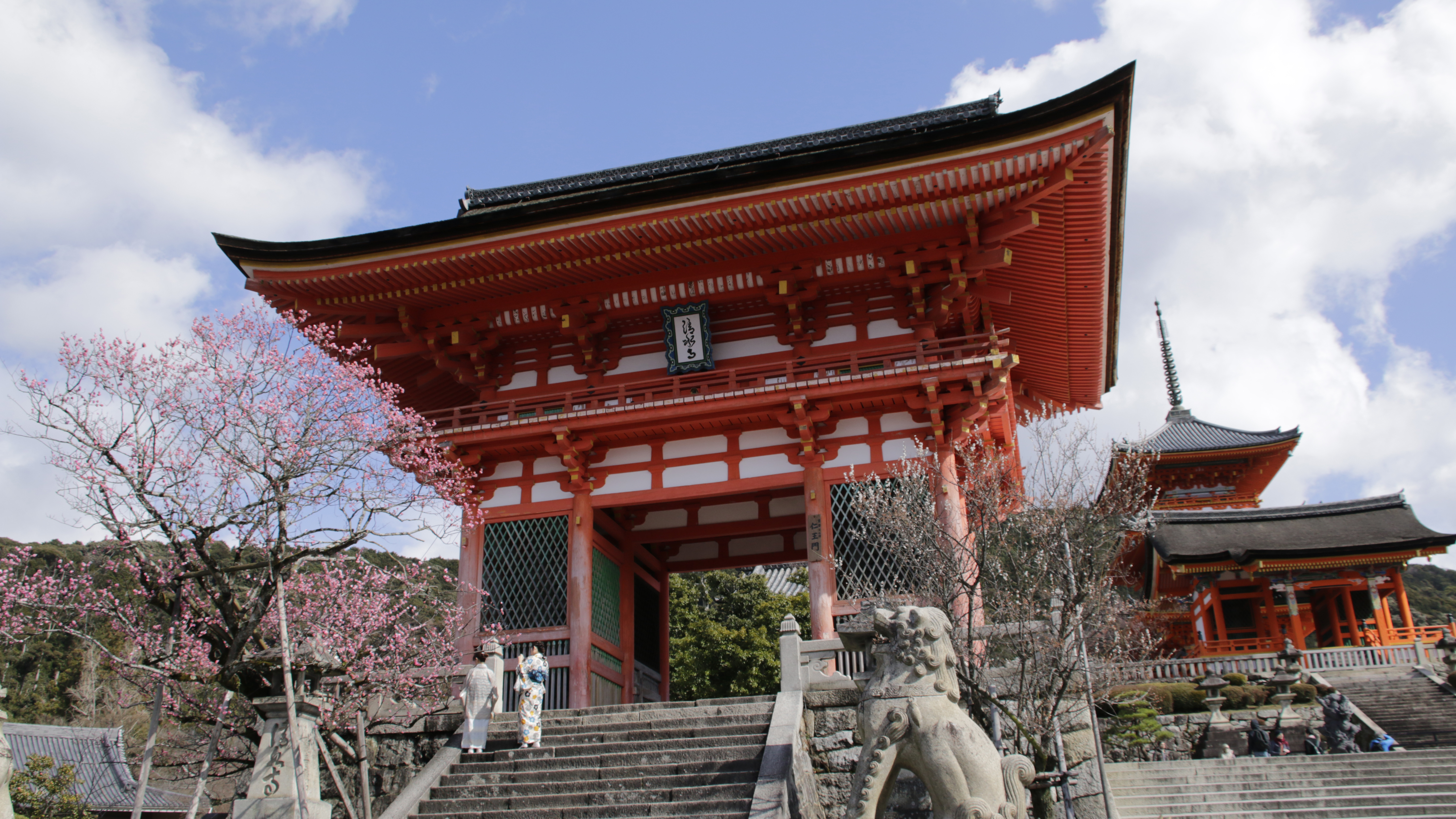 早春の清水寺