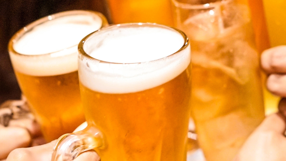 【温泉SALE】夕食時ドリンクインクルーシブ　ビールなどのアルコールも飲み放題　バイキングプラン