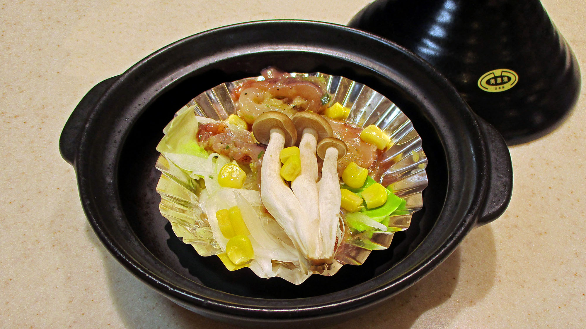 ⑤『タジン鍋　烏賊ねぎ塩オイル焼き』