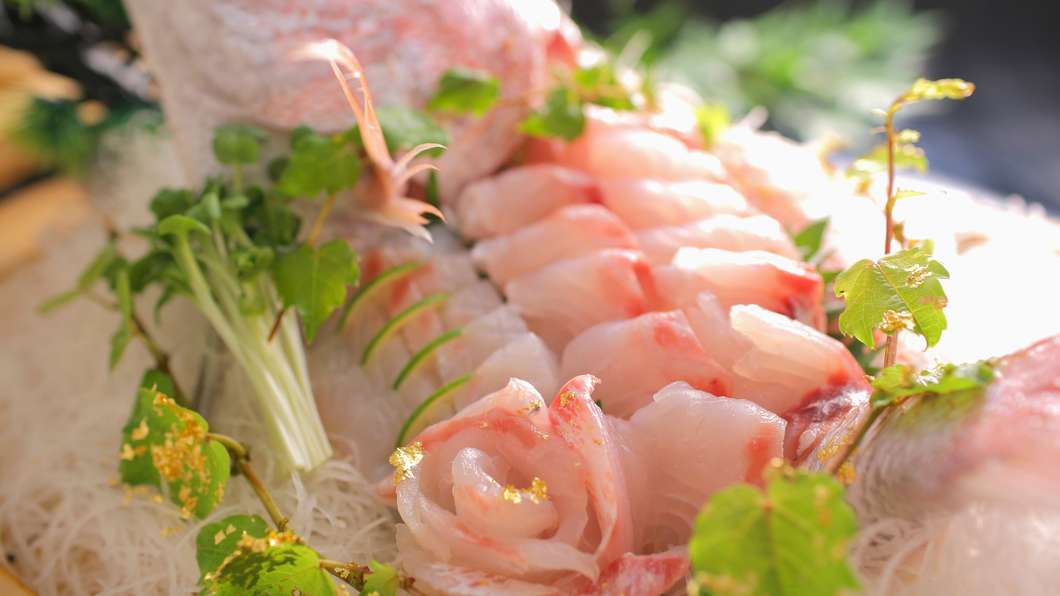 【活鯛舟盛懐石】舟盛り