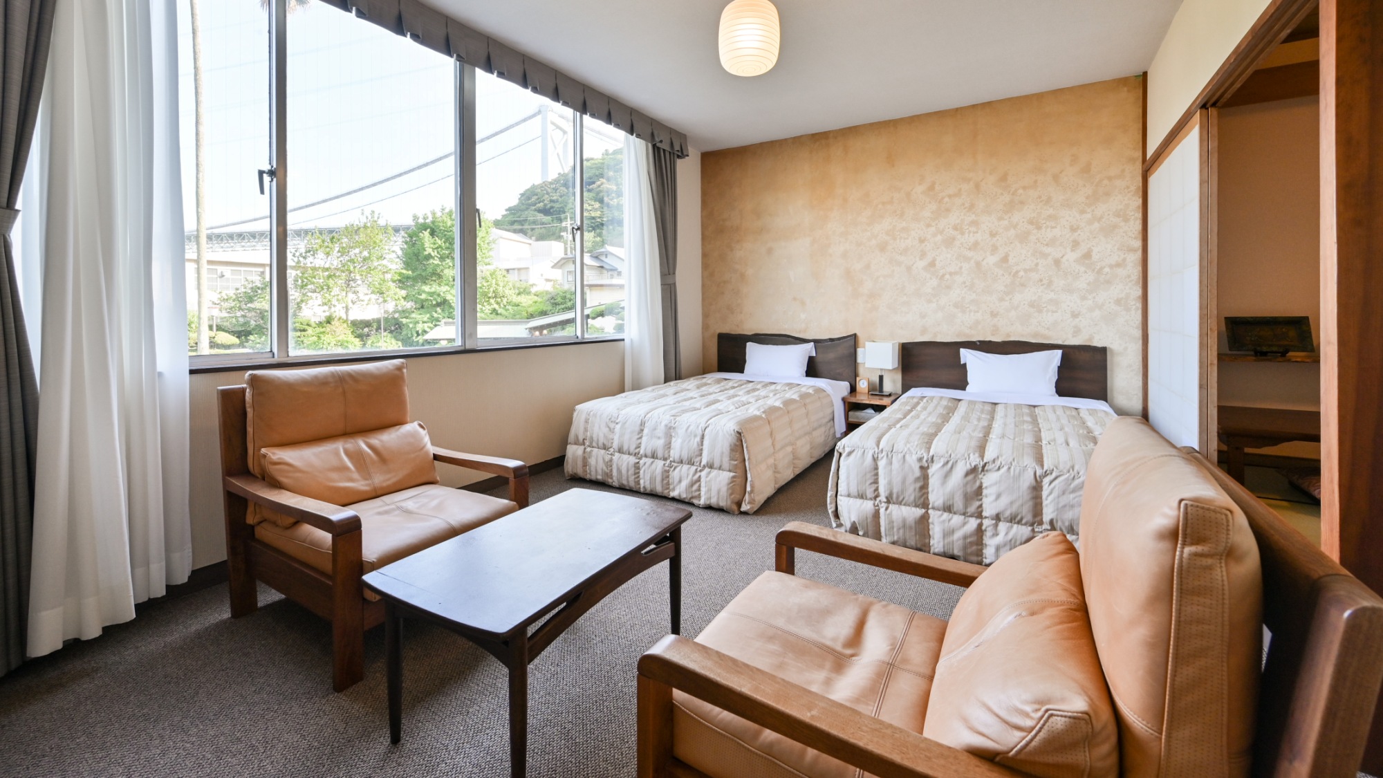 みもすそ川別館の関門橋パノラマ