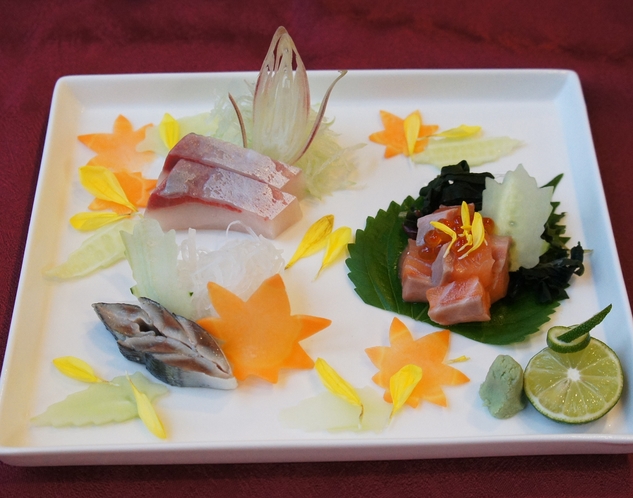 海鮮と秋野菜の刺身
