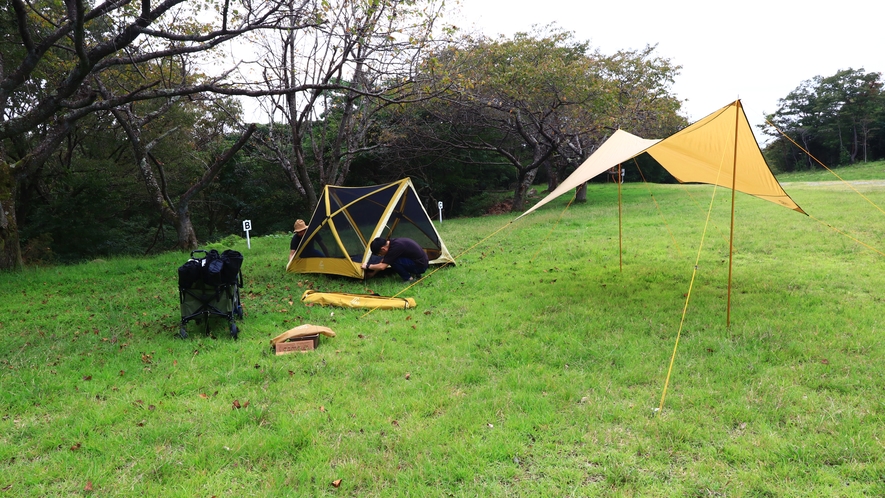 【キャンプ】テントはワンタッチ式で初めてでも簡単♪