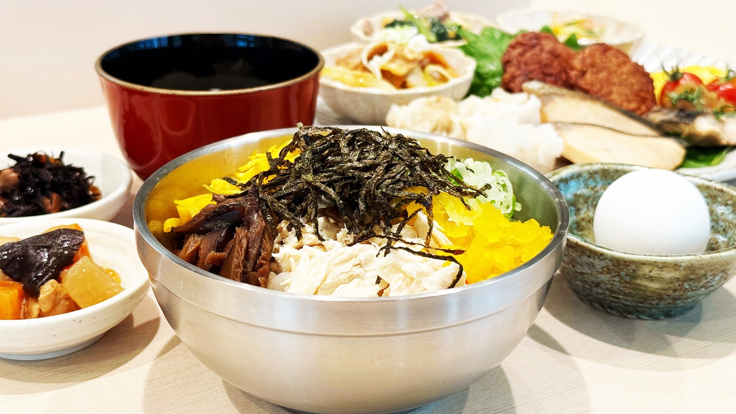 【朝食付き】約30種類のこだわりビュッフェ■鹿児島の郷土料理「鶏飯」や名産きびなごの南蛮漬け等ご用意