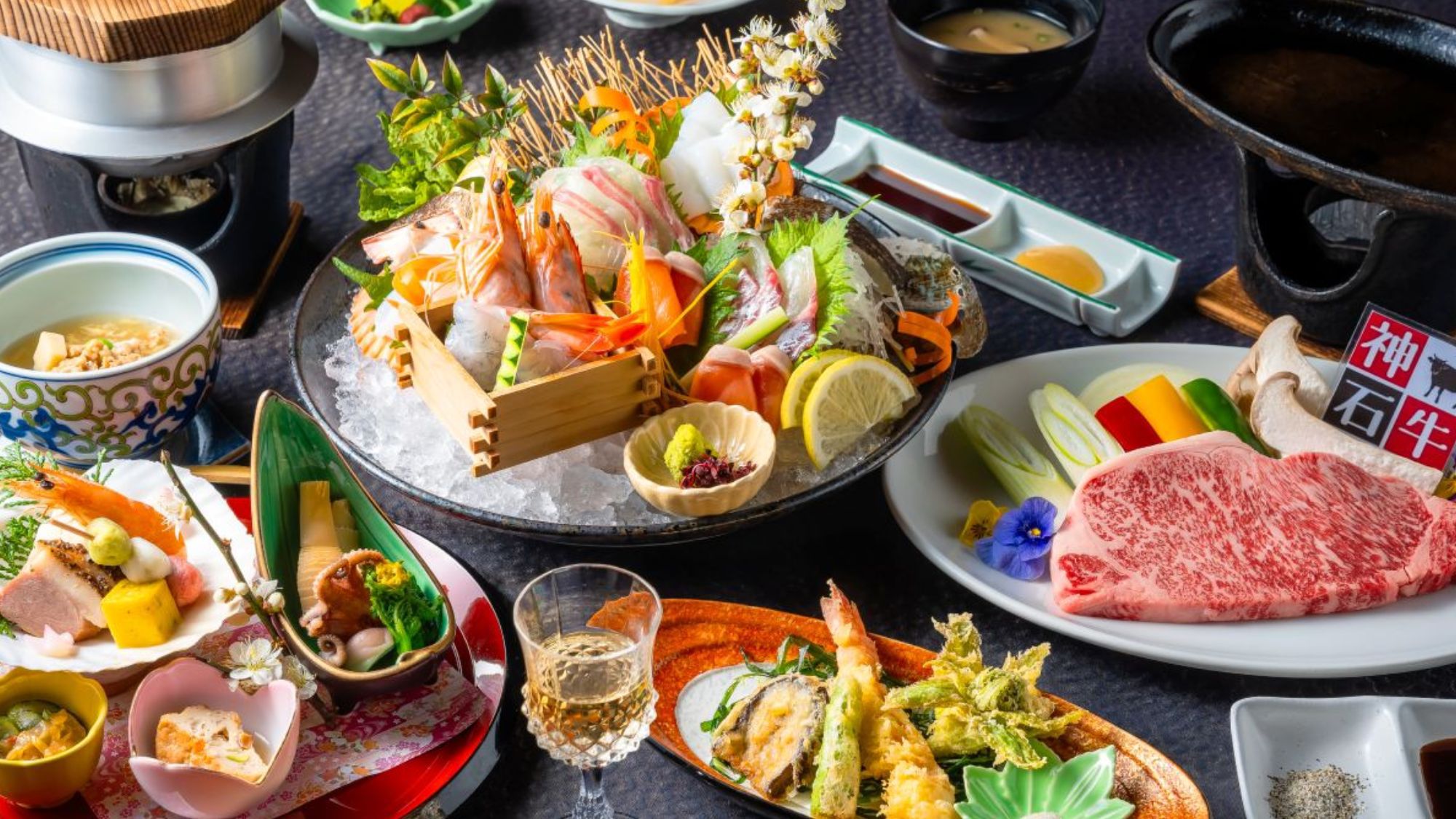 【料理重視派に贈る】＜1泊2食＞神石牛にお造り大皿など伝統と美食が織りなす逸品／桜橋会席
