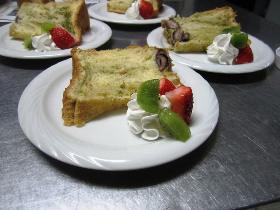 花豆抹茶シフォン