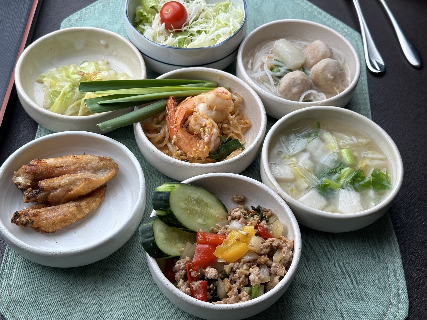 タイ小皿料理のセットメニュー2食付きプラン