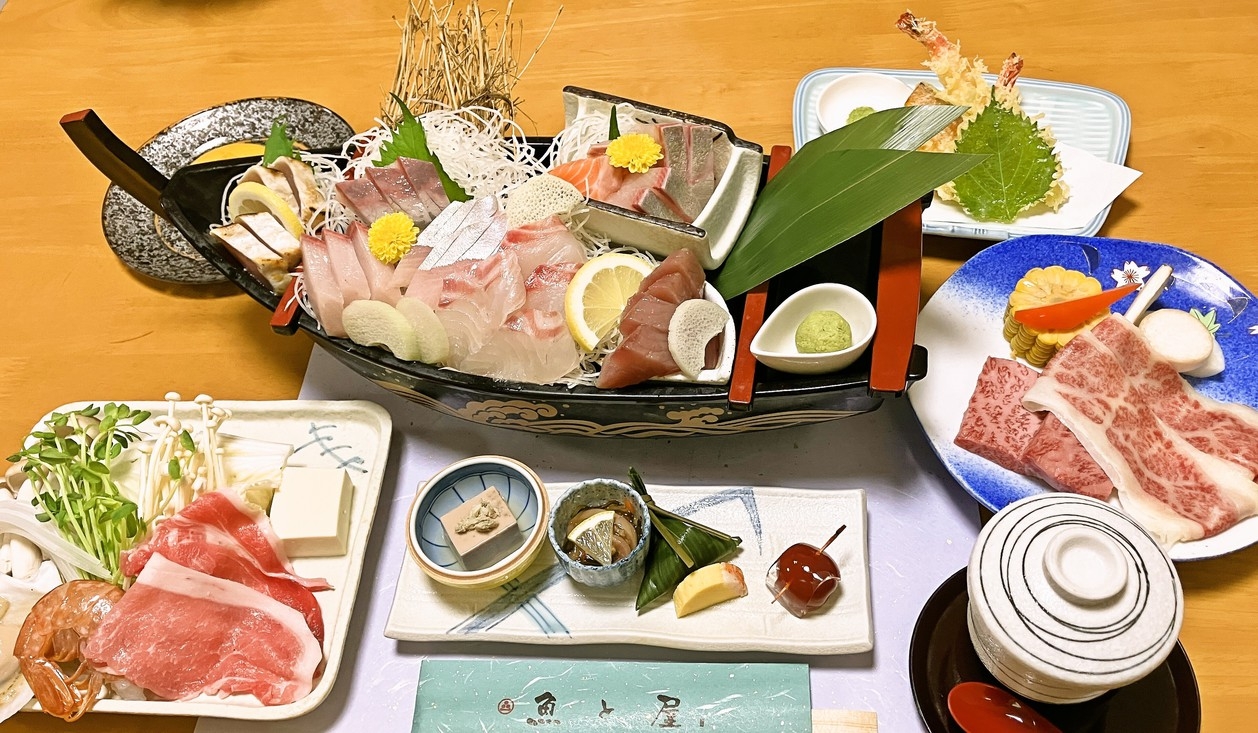 【当館人気No.1】海鮮舟盛＆和牛陶板ステーキ★海の幸三昧会席プラン★