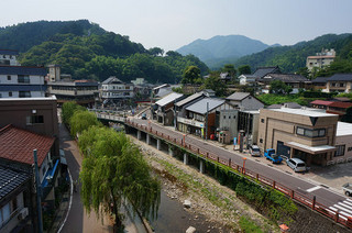 当館から眺める温泉街