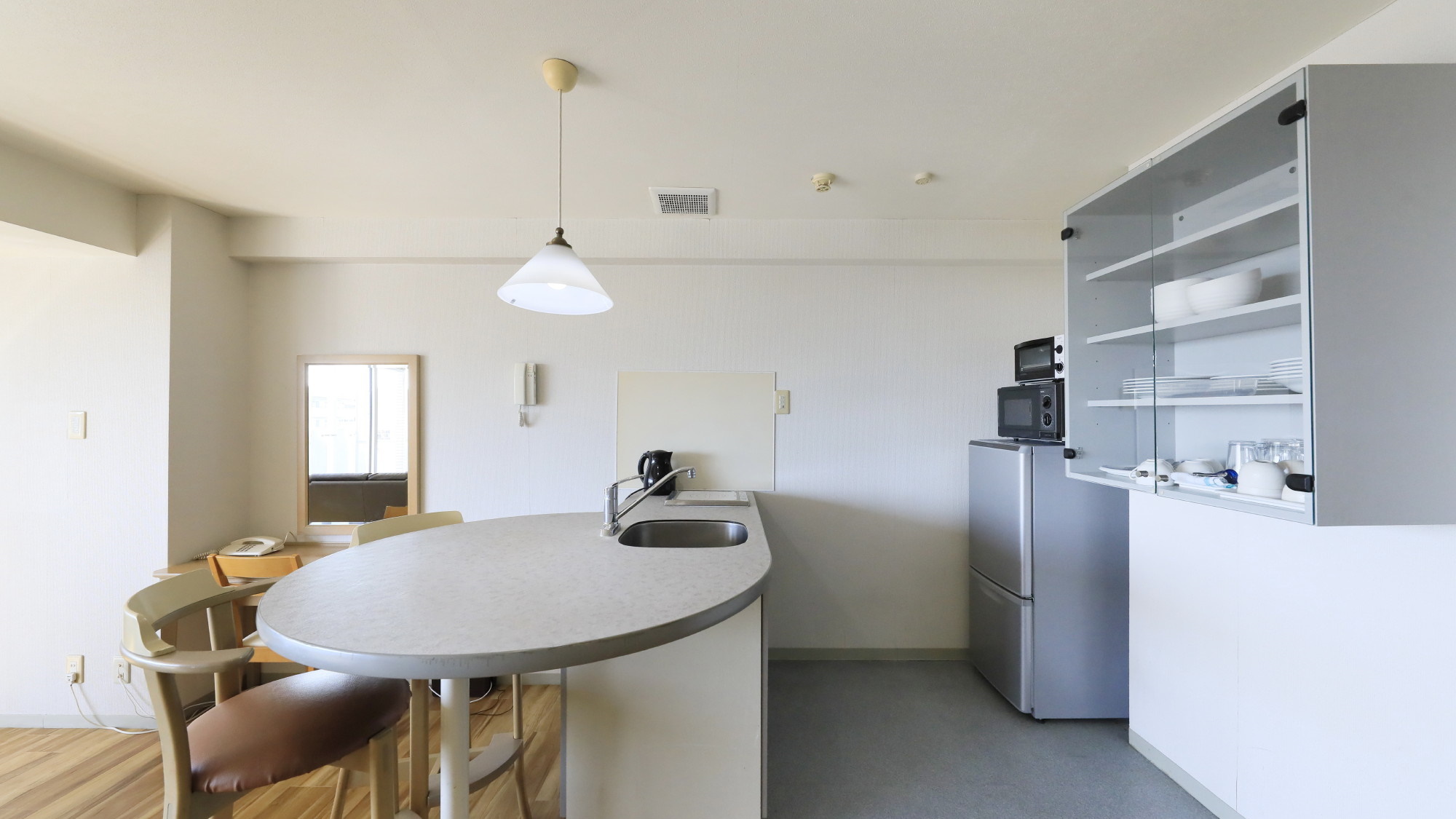 [ツイン×2室一例]全室キッチン完備！調理器具や食器の無料貸出も