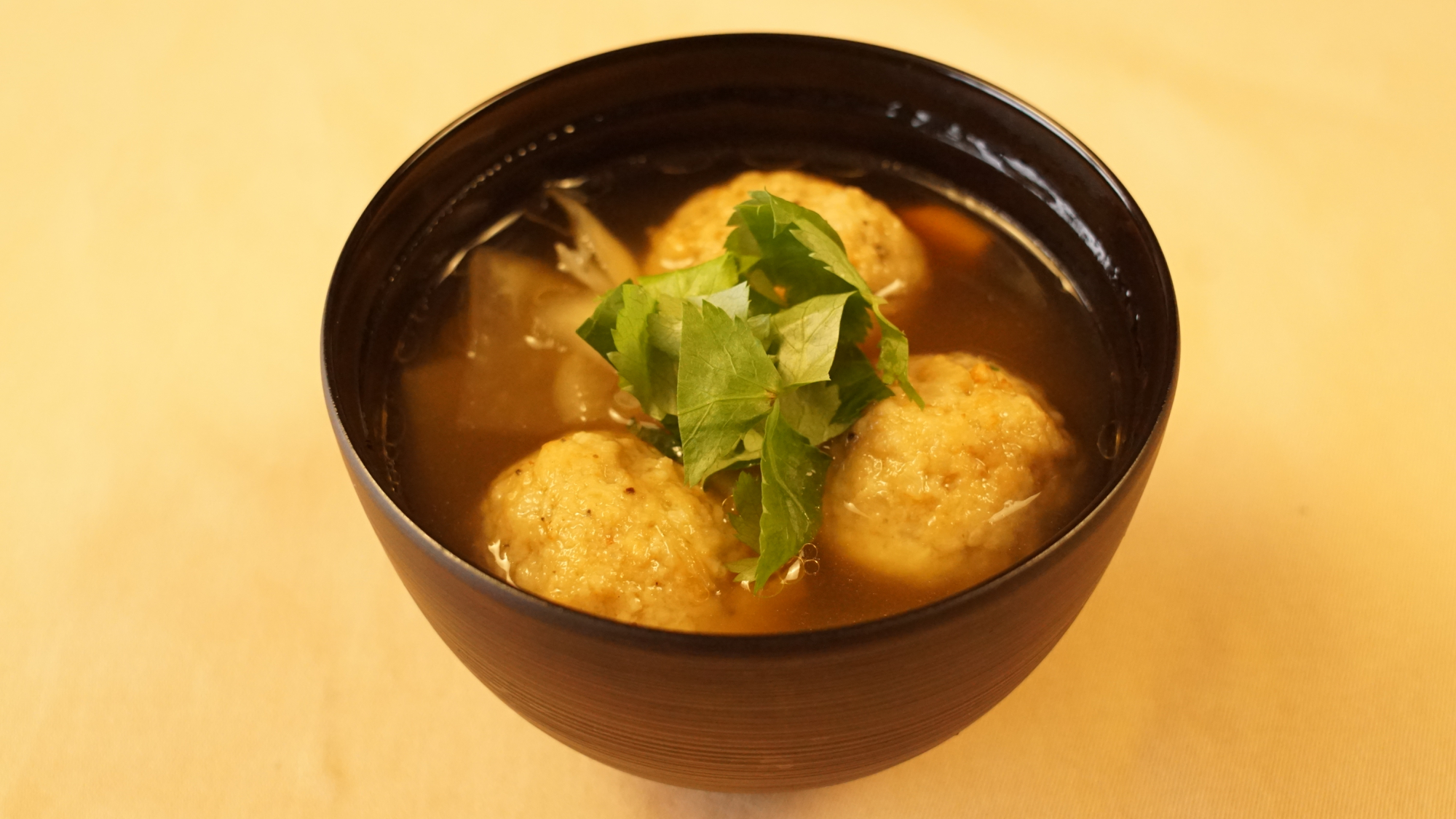 ご朝食例｜出汁香る”食べるスープ”の鶏団子汁（2024/7/1～）