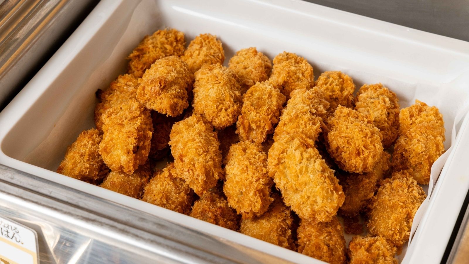 朝食　カキフライ