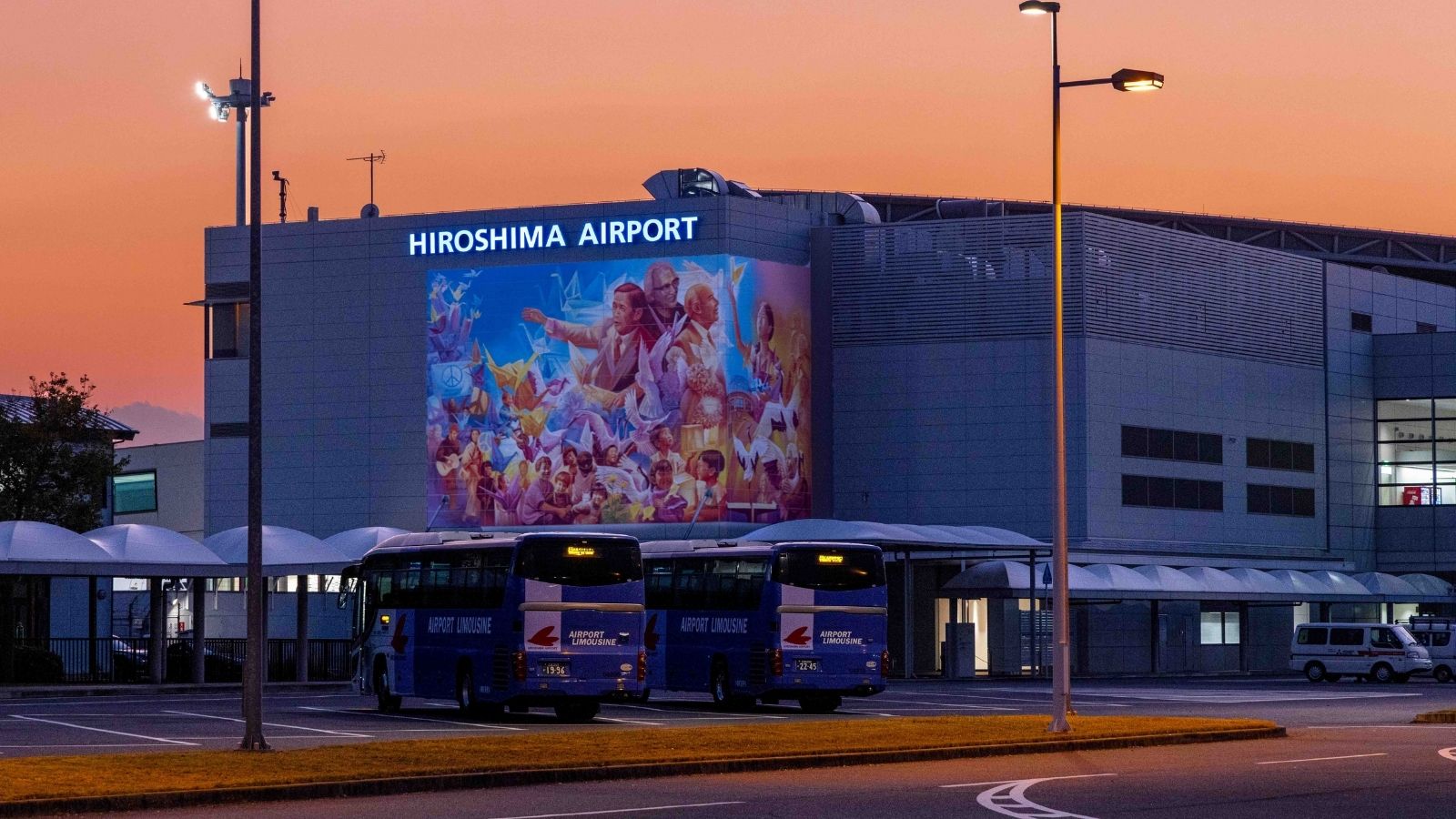 夕方の広島空港