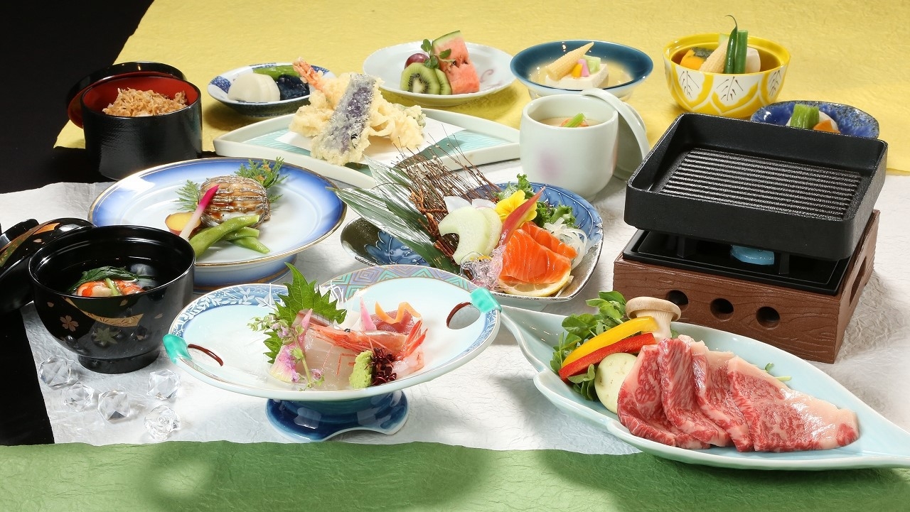 【プレミアム】夏味覚　美味探究”能登牛陶板焼き会席膳！！ 