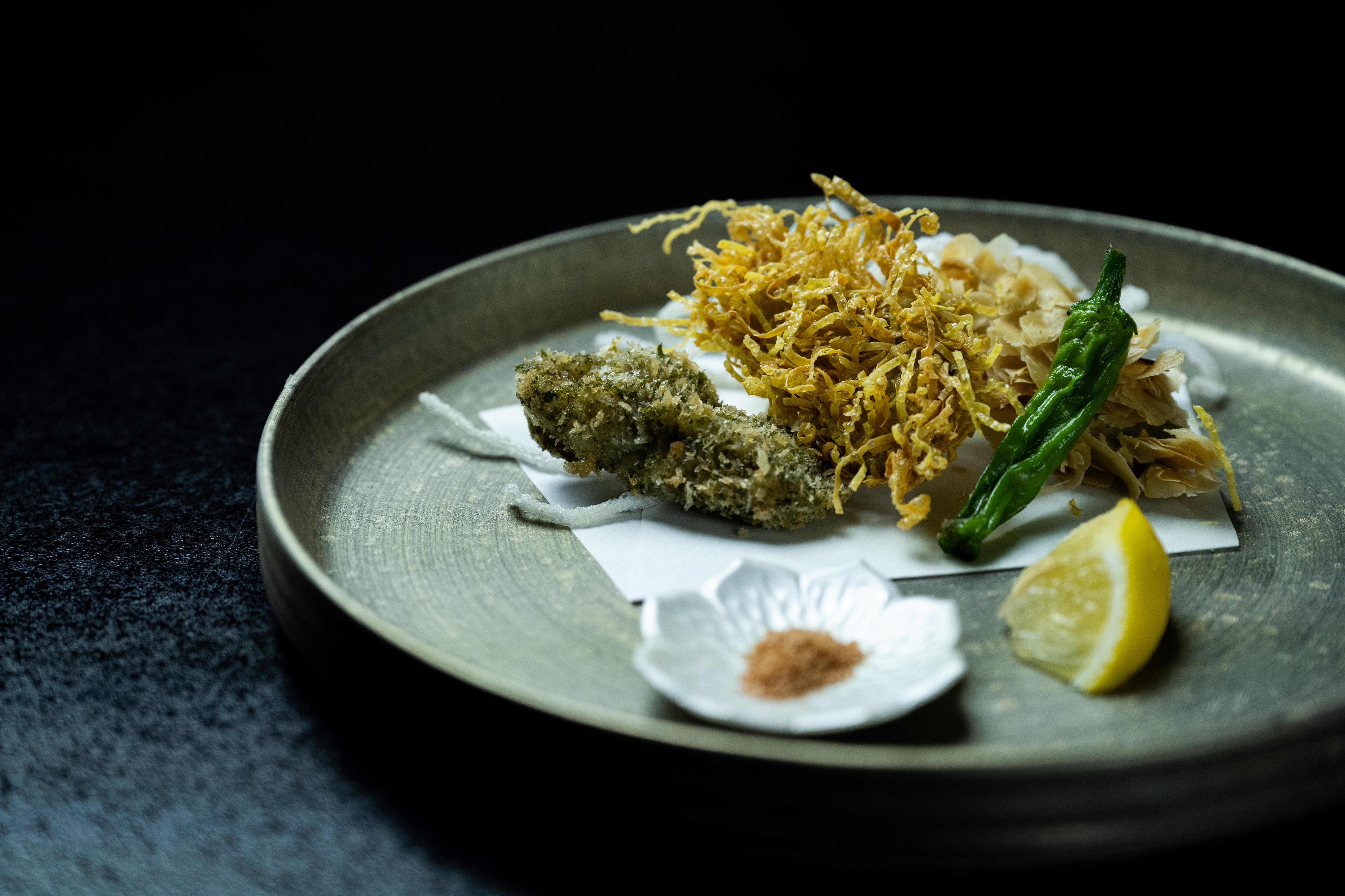 牡蠣の変わり衣揚げ