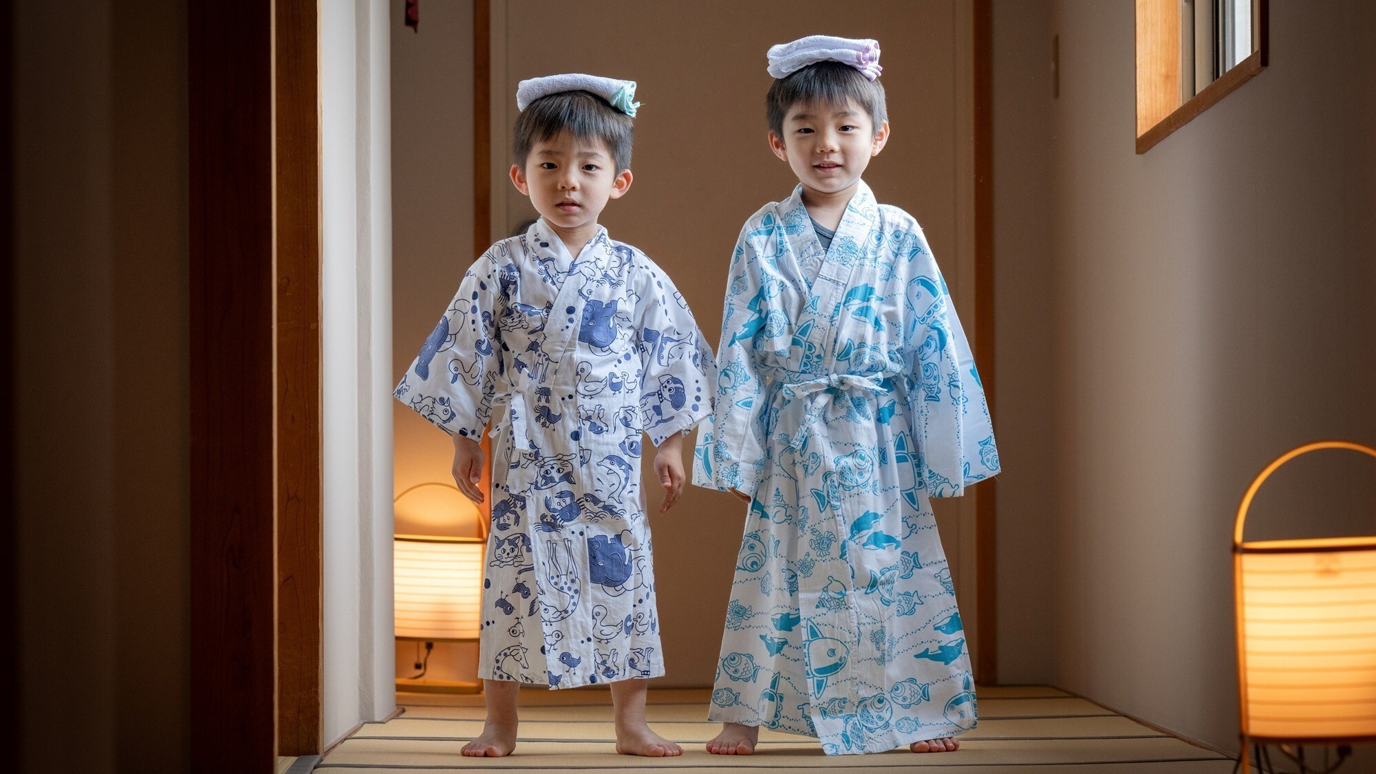 【館内着】小さな旅人も浴衣に着替えて、旅館ならではの非日常を満喫。