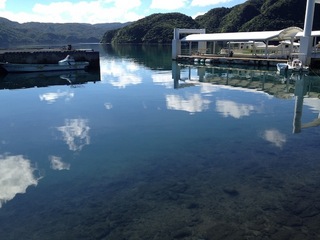 店の前の海