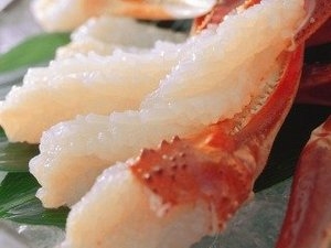 憧れの活松葉ガニ１枚使用。「プチ松葉かに会席」　鍋、しゃぶしゃぶ、焼き、お造りで