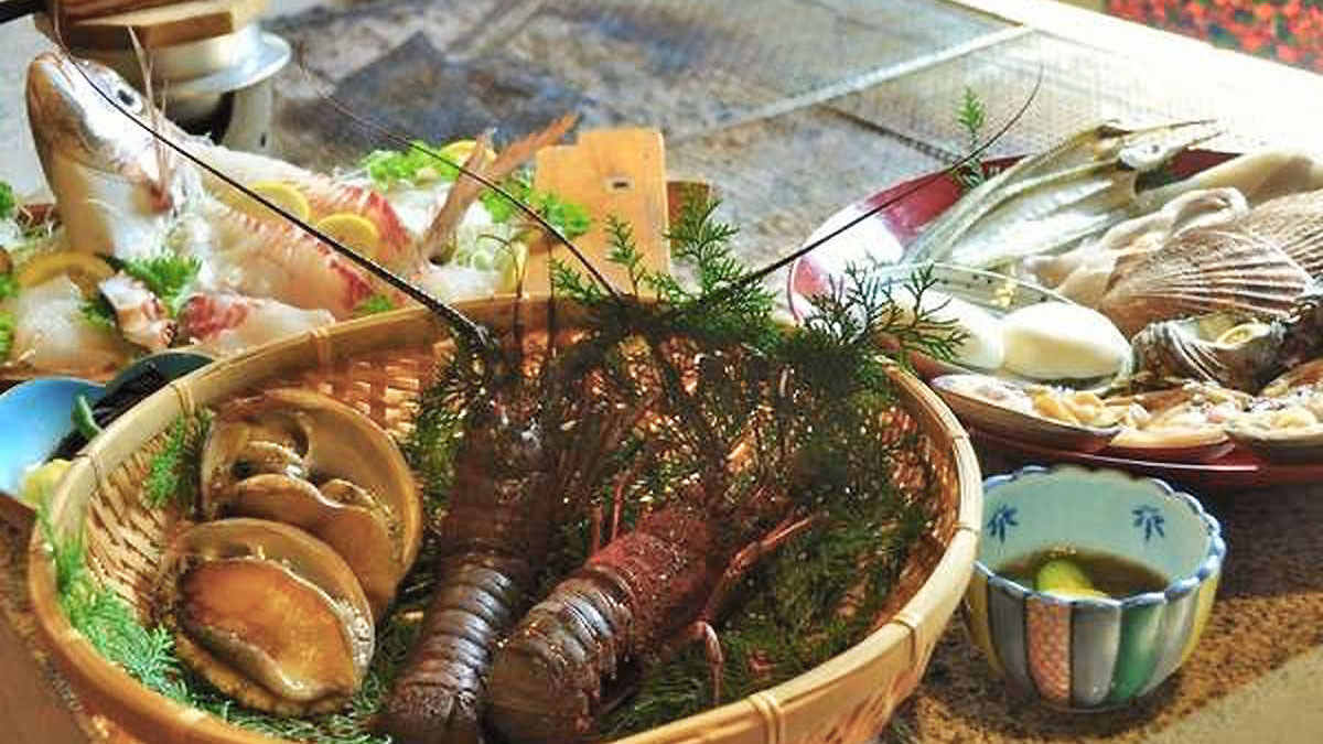かまど焼き　伊勢海老＆あわび