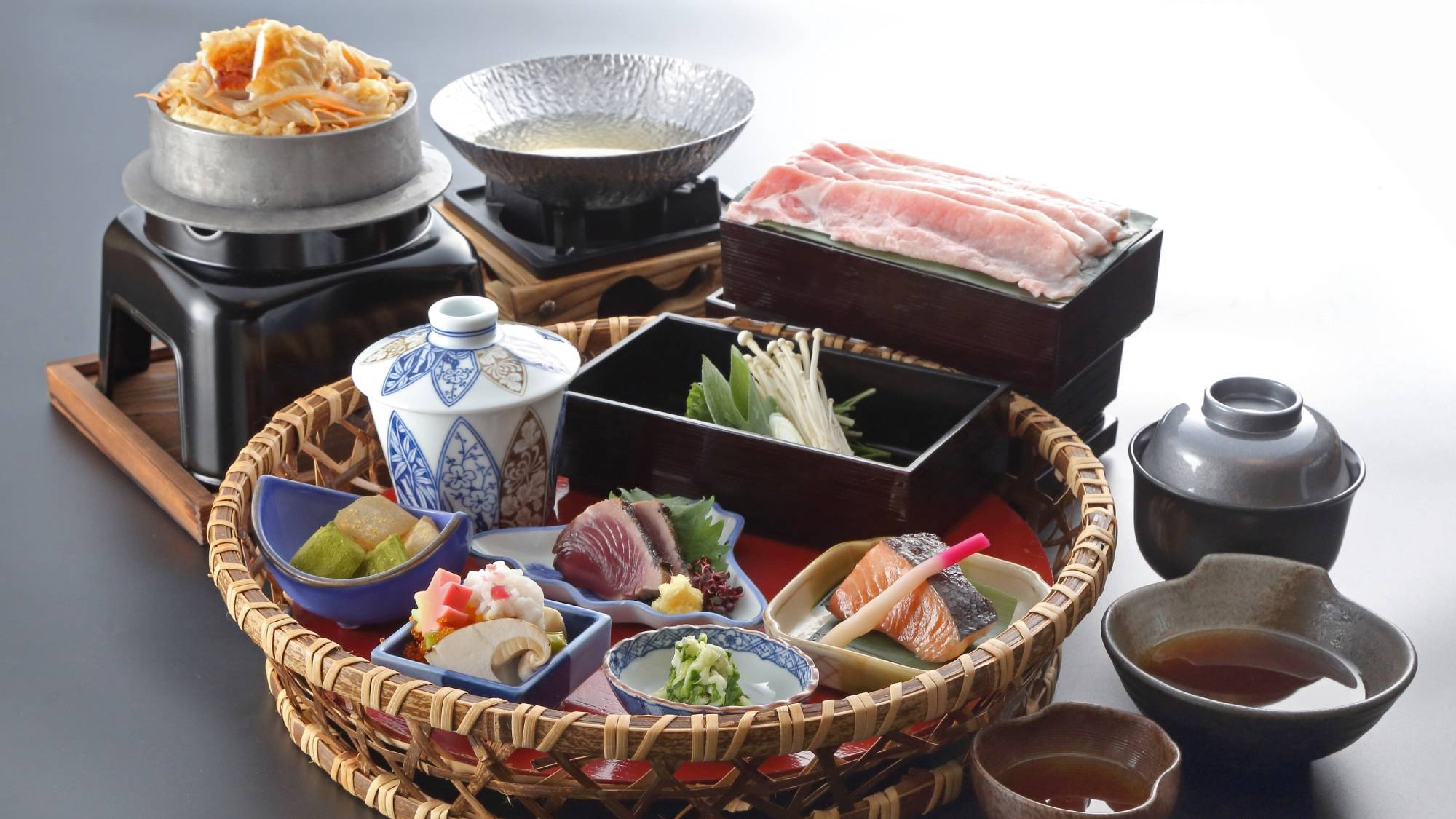 【選べる釜めし・2食付】季節替わりの釜めしをお好みで楽しむ＜釜めし御膳＞