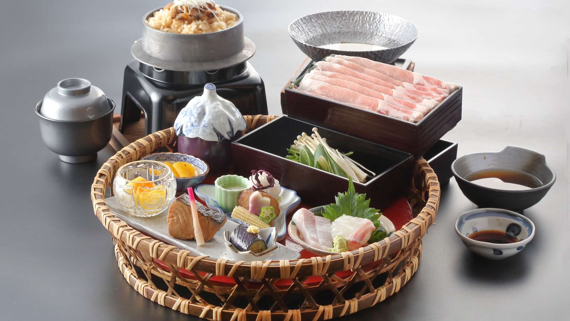 【選べる釜めし・2食付】季節替わりの釜めしをお好みで楽しむ＜釜めし御膳＞