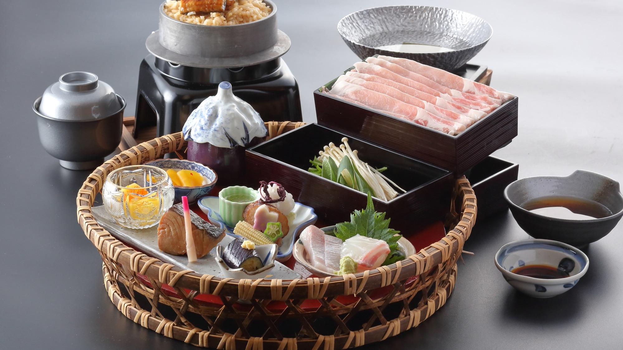 【選べる釜めし・2食付】季節替わりの釜めしをお好みで楽しむ＜釜めし御膳＞