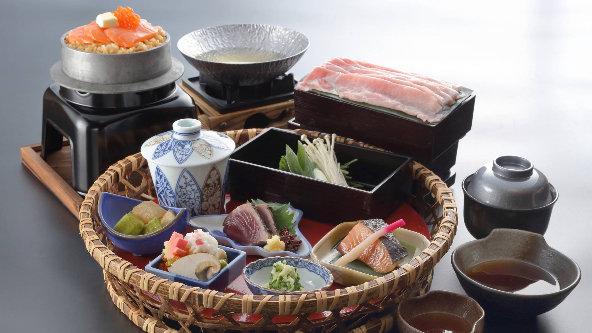 【選べる釜めし・2食付】季節替わりの釜めしをお好みで楽しむ＜釜めし御膳＞