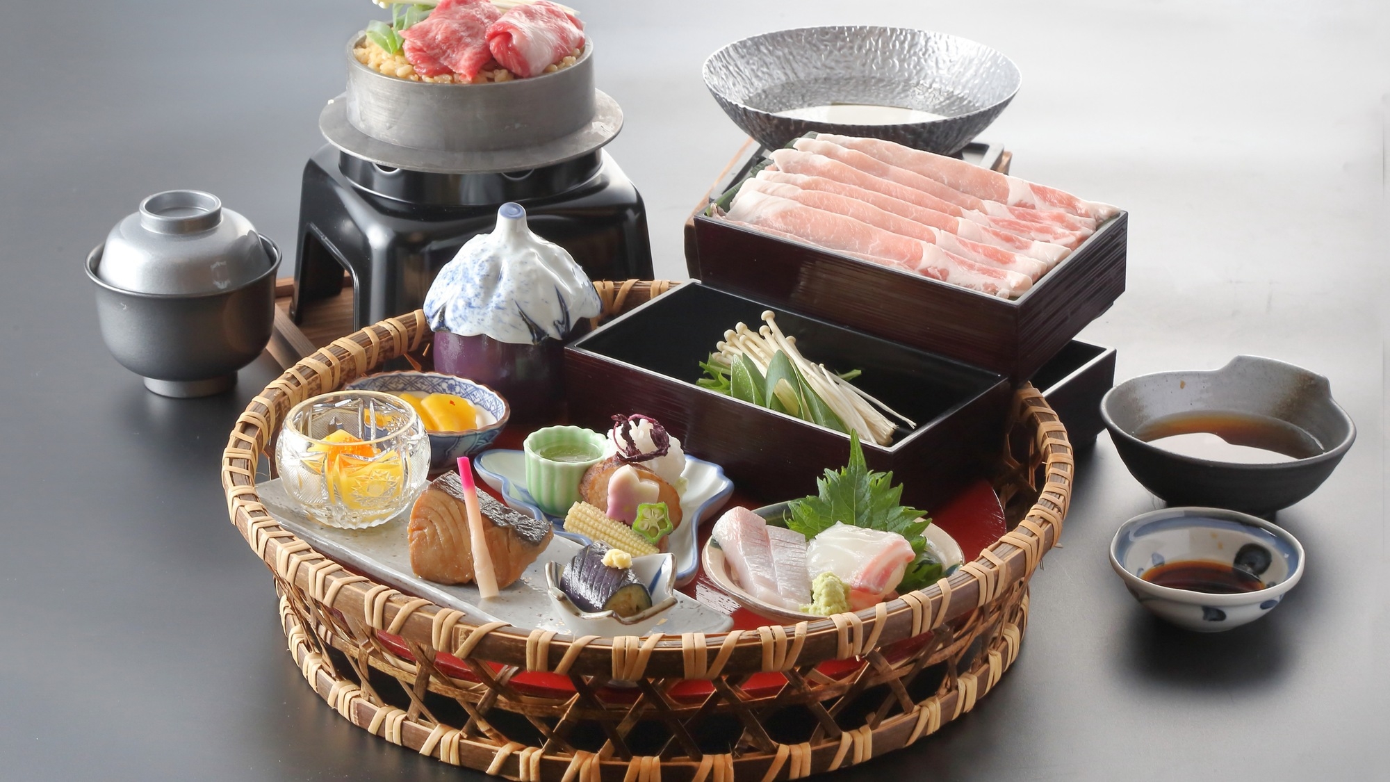【選べる釜めし・2食付】季節替わりの釜めしをお好みで楽しむ＜釜めし御膳＞
