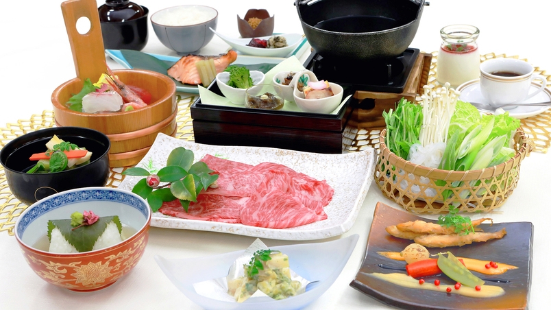神戸牛と京野菜のすき焼き会席、朝食は京を味わう手作り豆腐体験【2食付】