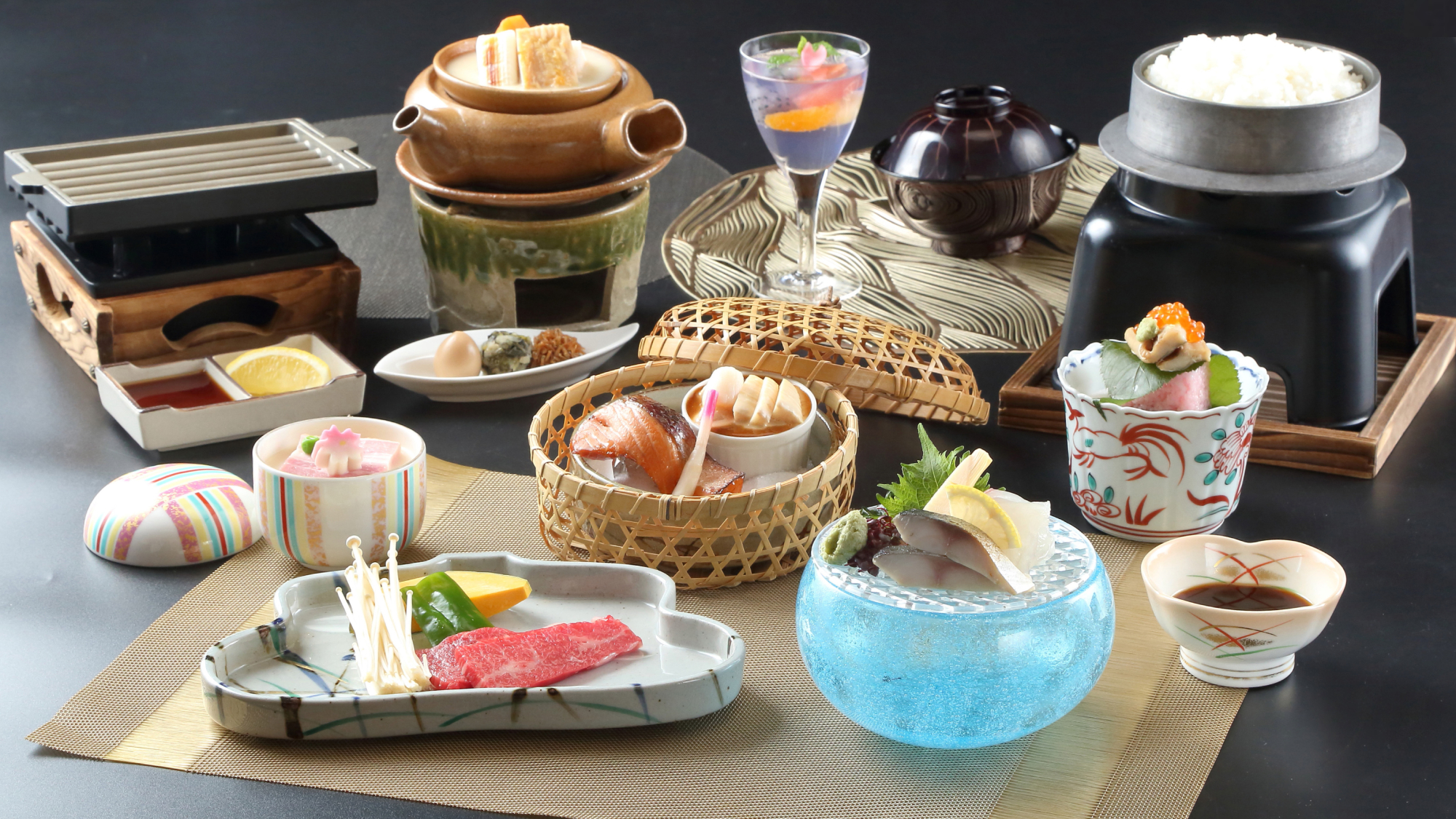 夕食一例【春】／京の創作会席　小倉山