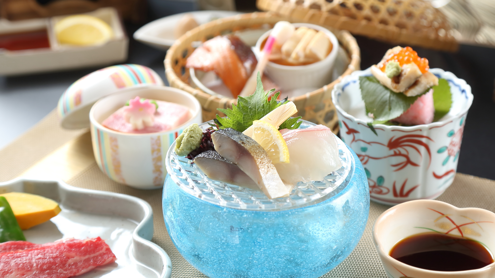 夕食一例【春】／京の創作会席　小倉山