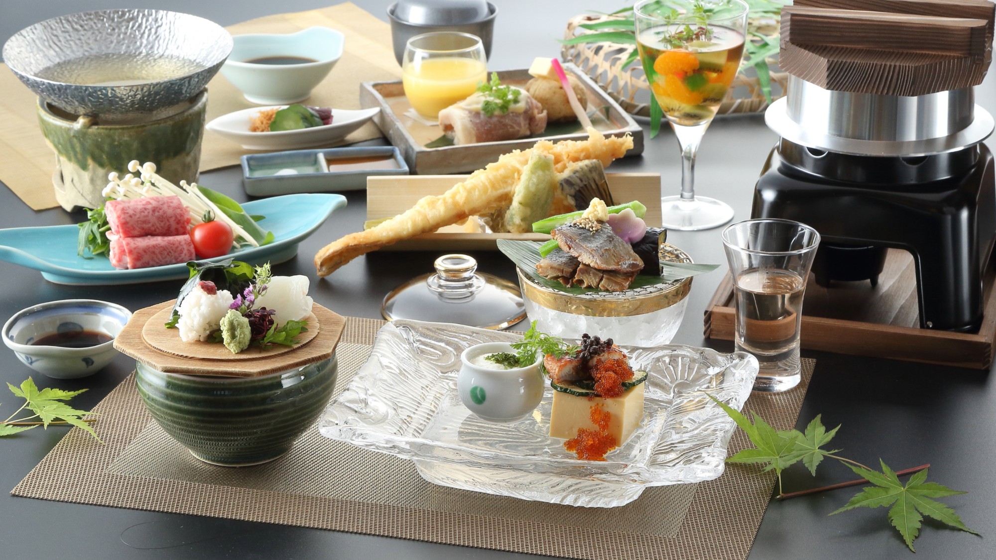 夕食一例/京の創作会席料【夏】小倉山
