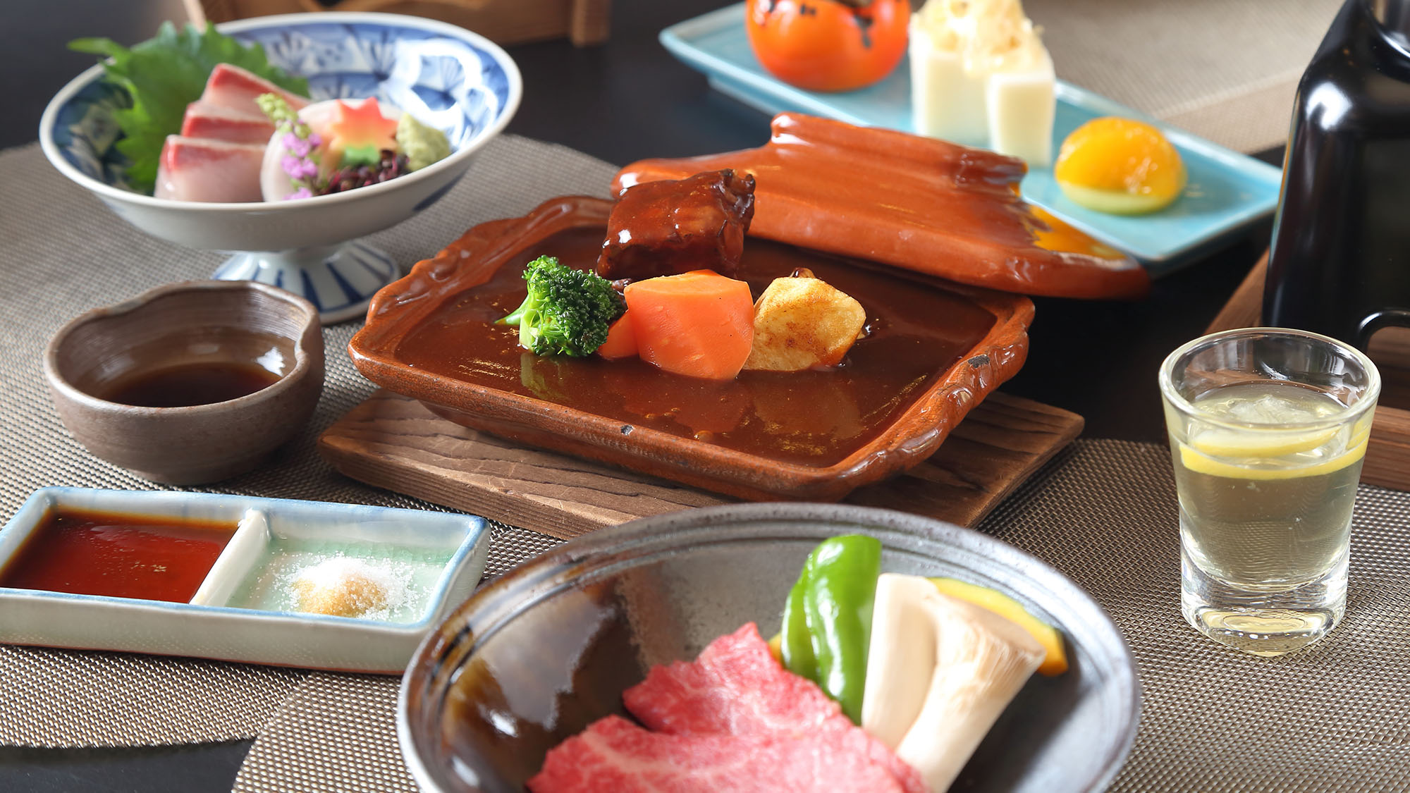 ・【レストラン：夕食・小倉山一例】心ときめく旬の味覚をご堪能いただけます