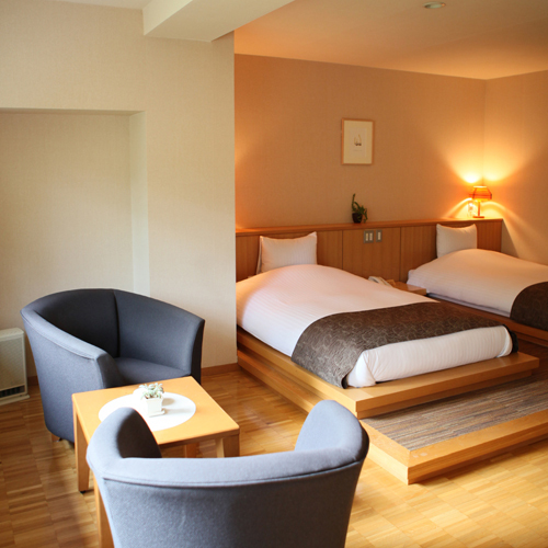 [European resort-style Western-style room "Hime"] When you wake up, you'll find yourself in a relaxing space, like being in a forest with birds chirping.