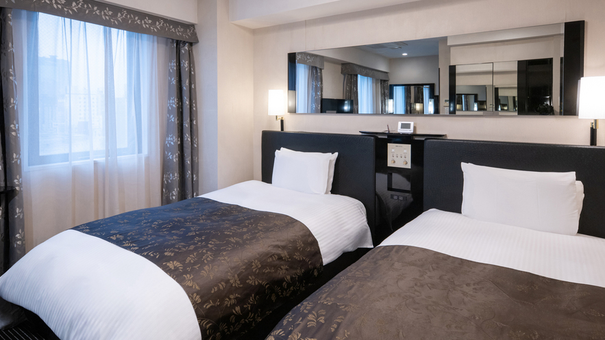 デラックスツインルーム（広さ22㎡／ベッド幅120㎝）