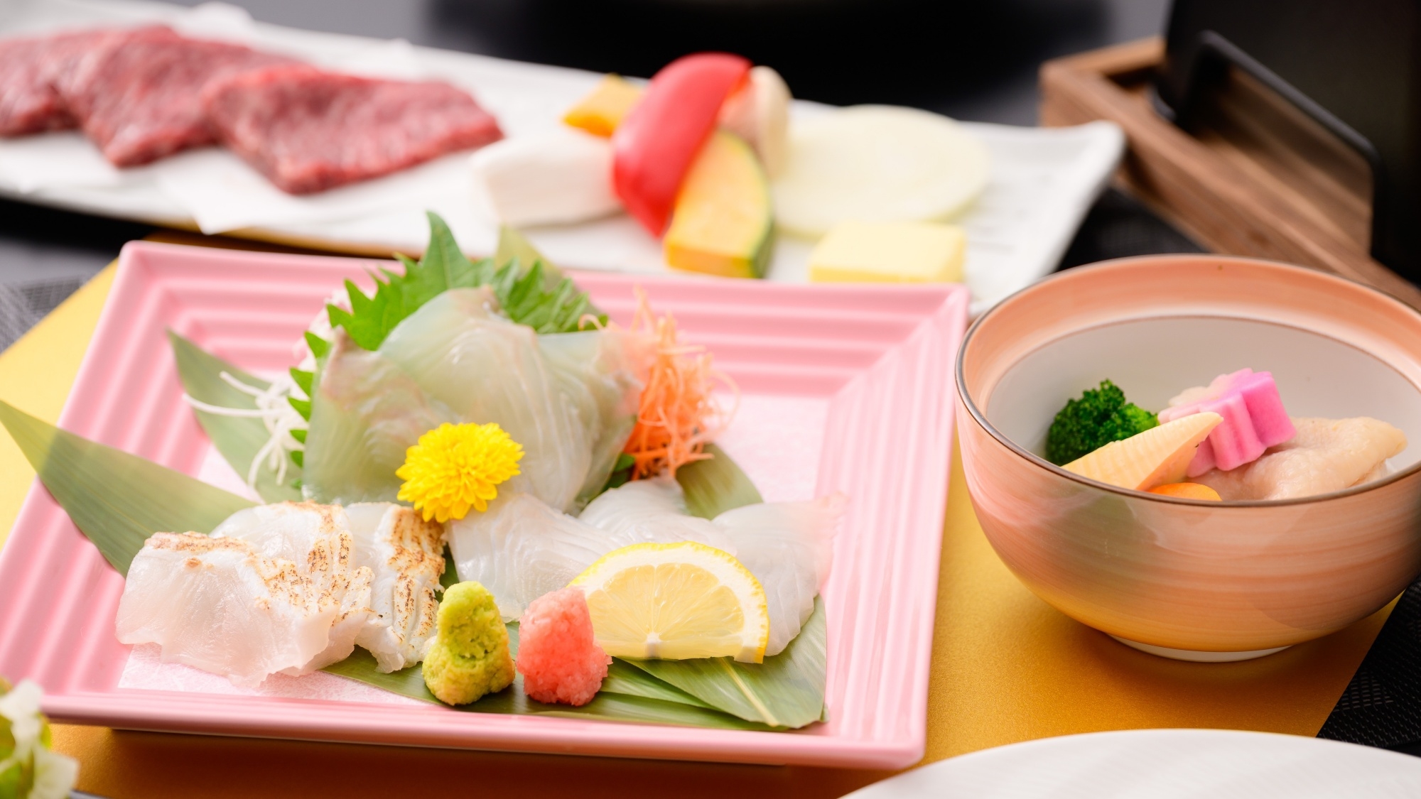 名物ひらめ料理や山口県の美味しい食材を楽しむ会席プラン！『華結プラン』