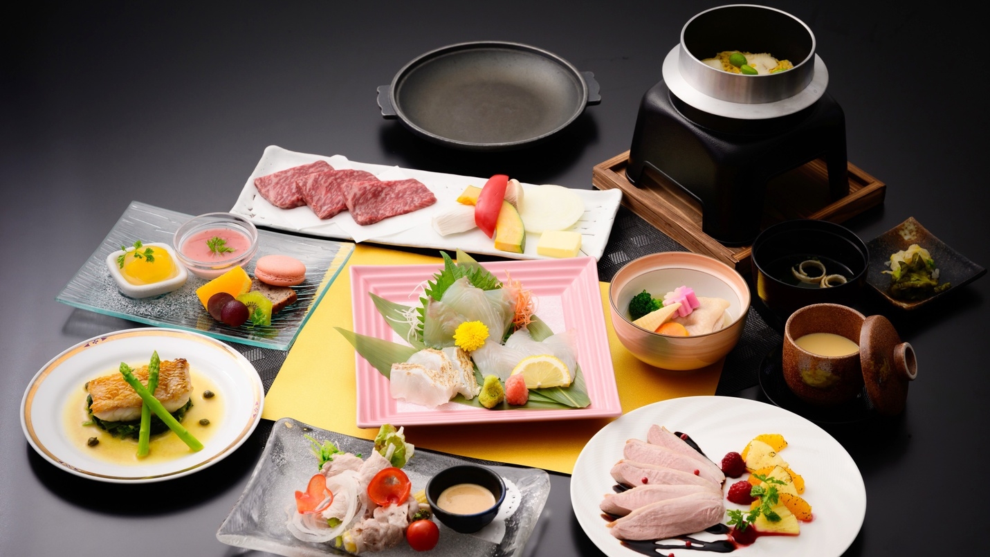 名物ひらめ料理や山口県の美味しい食材を楽しむ会席プラン！『華結プラン』