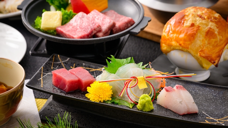 【年末年始限定会席】＜1泊2食＞祝鯛に旨みが染み渡るずわい蟹や黒毛和牛を堪能／新春プラン