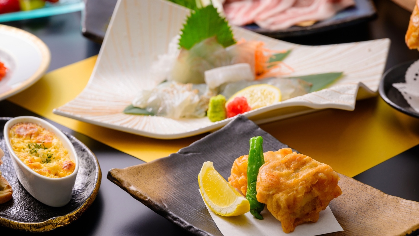 名物ひらめ料理や山口県の美味しい食材を楽しむ会席プラン！『華結プラン』