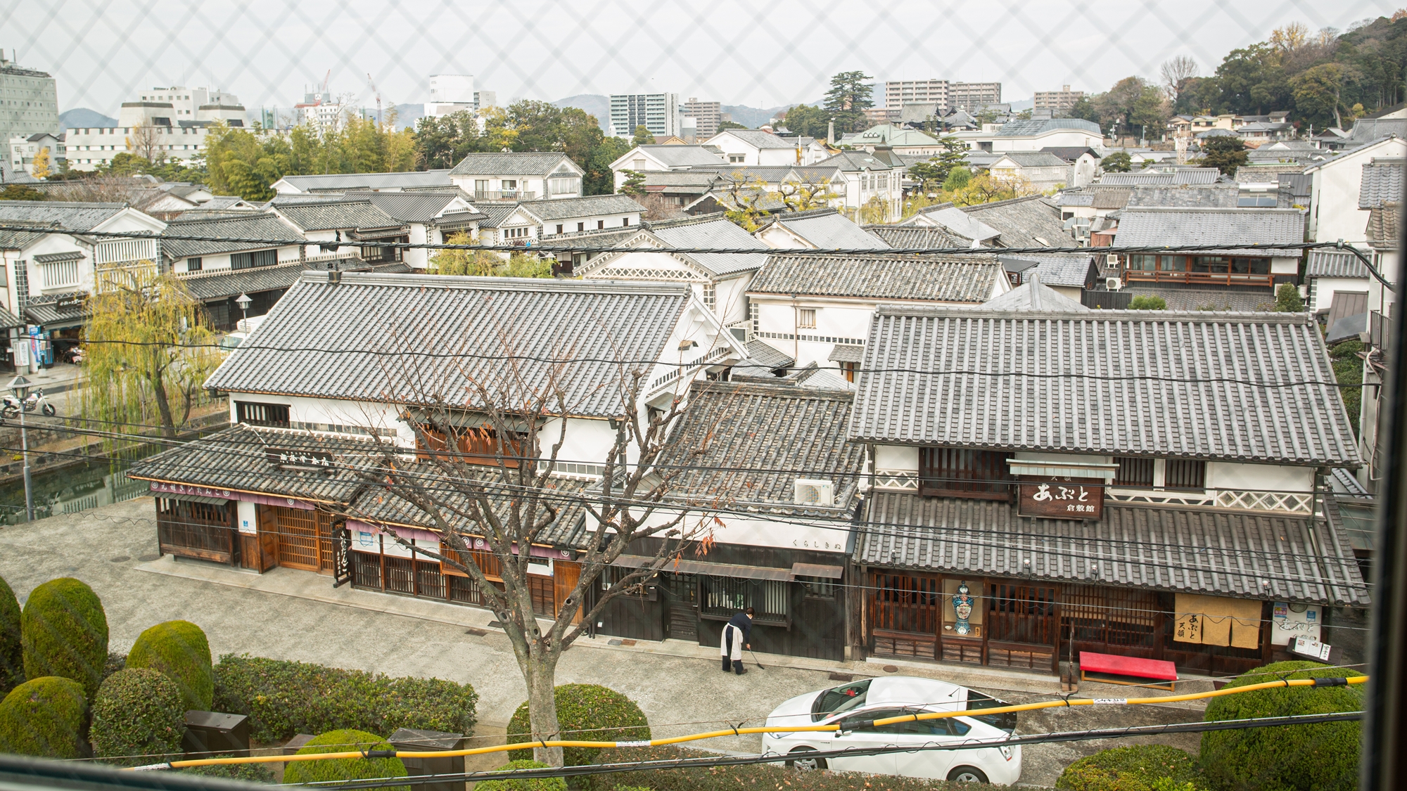 *【新館】和室10畳：お部屋からの眺め。目の前は倉敷美観地区になります。