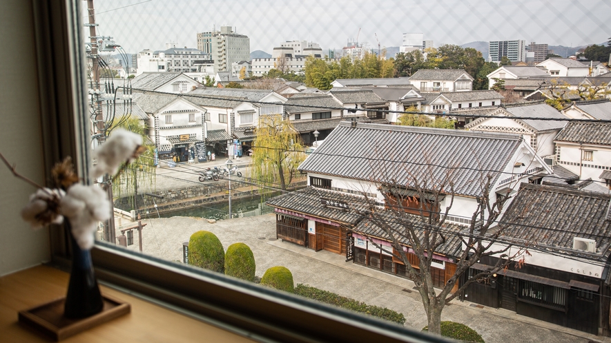 *【新館】和室10畳：お部屋からの眺め。目の前は倉敷美観地区になります。