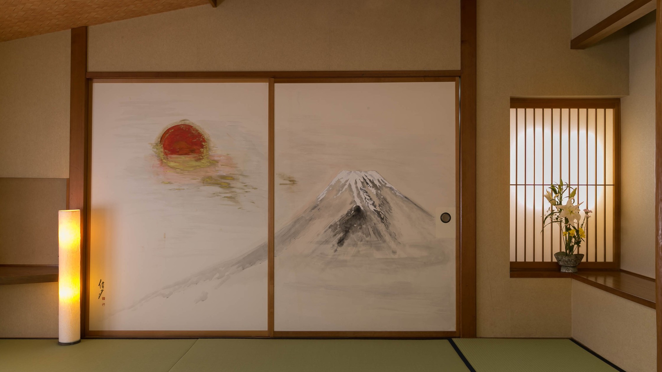富士の間の襖絵