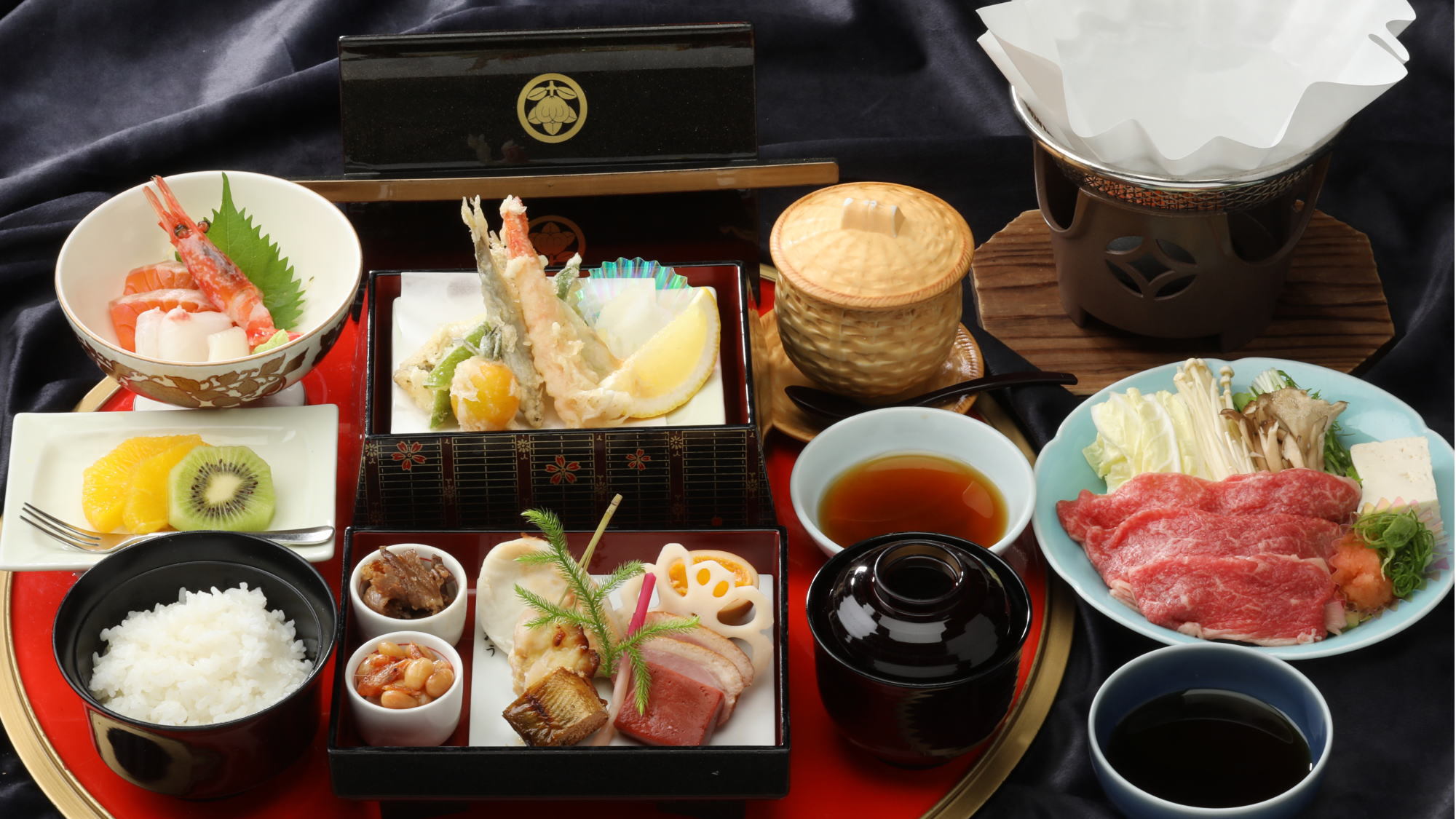 【シガリズム体験】ご夕食は近江牛しゃぶしゃぶ＆近江旬食材を使ったお料理を御膳にてご用意 ー大老御膳ー