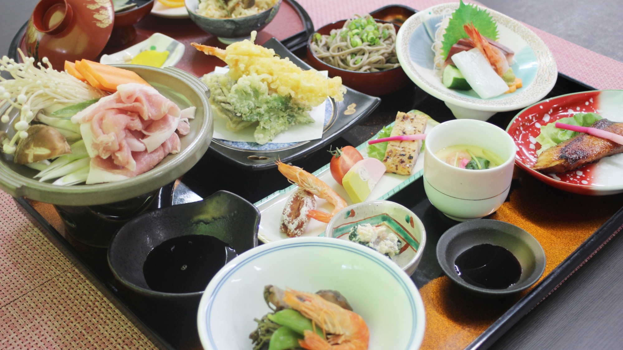 【夕食一例】スタンダード会席。迷ったらこちら！故郷を感じる田舎の味です。