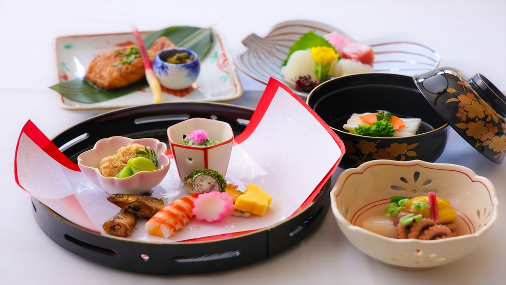 本館(客室風呂付）指定《朝夕部屋食》板長おすすめの「グレードUP会席」（本館基本会席）プラン