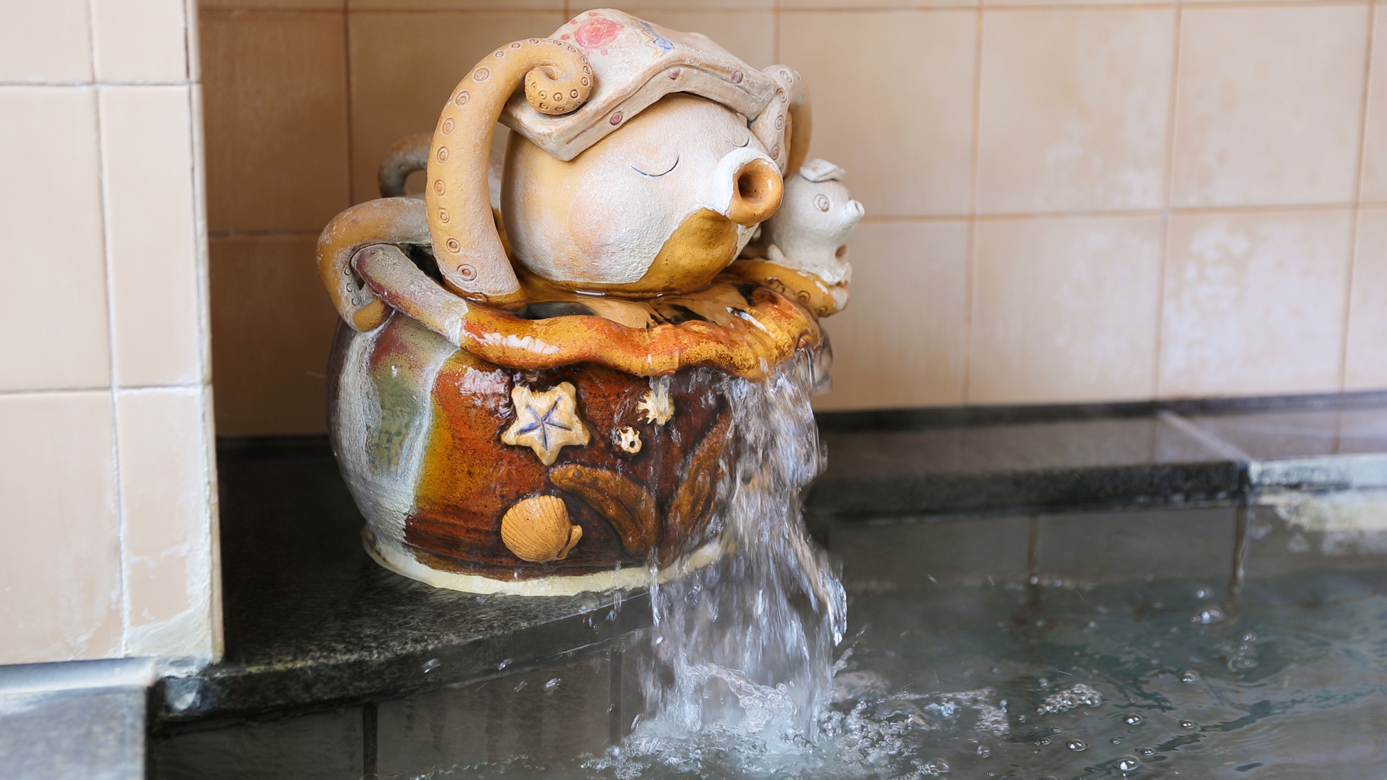 ＊可愛いたこからお湯が出る「多幸の湯」