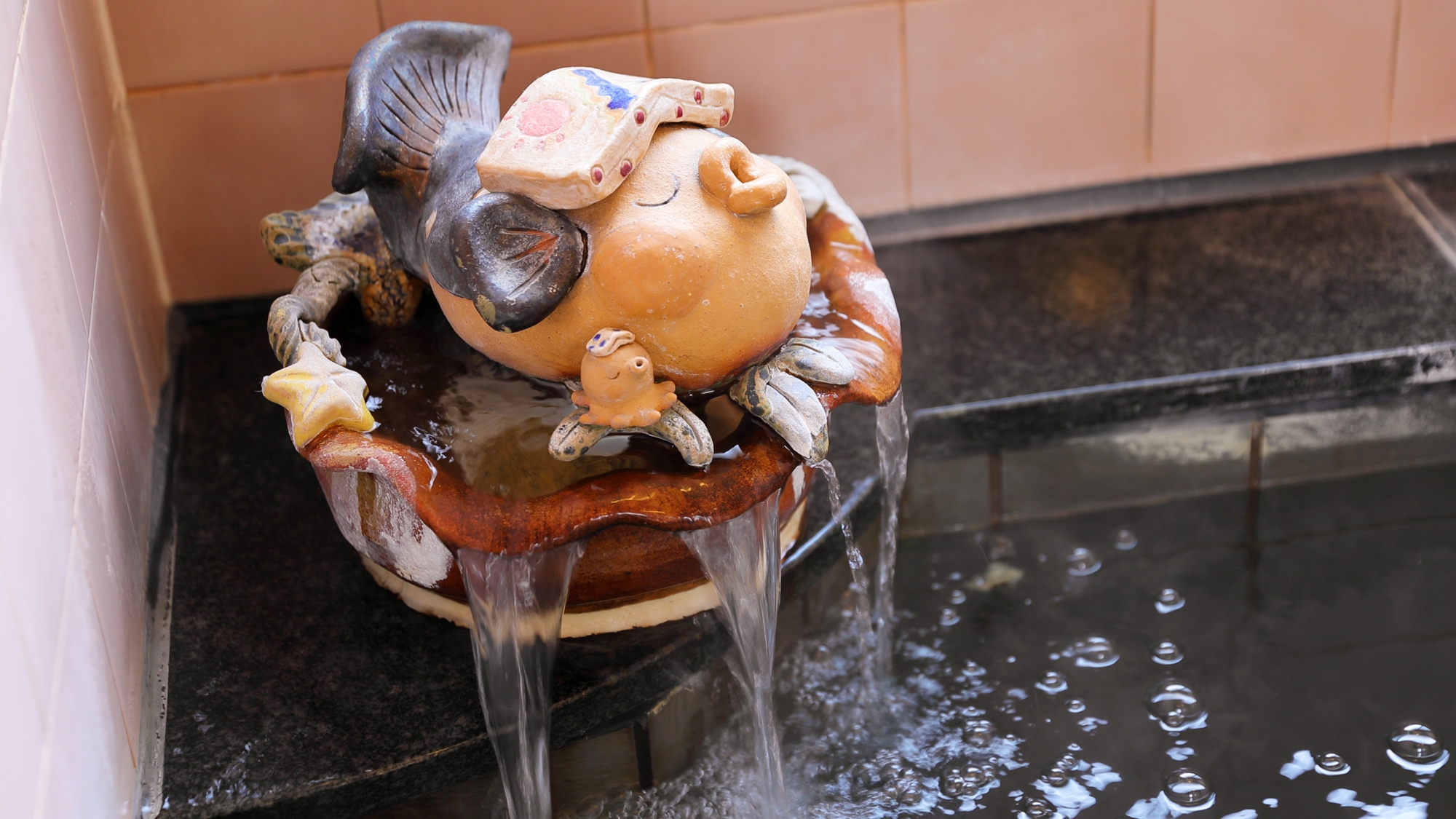 ＊可愛いふぐからお湯が出る「福の湯」