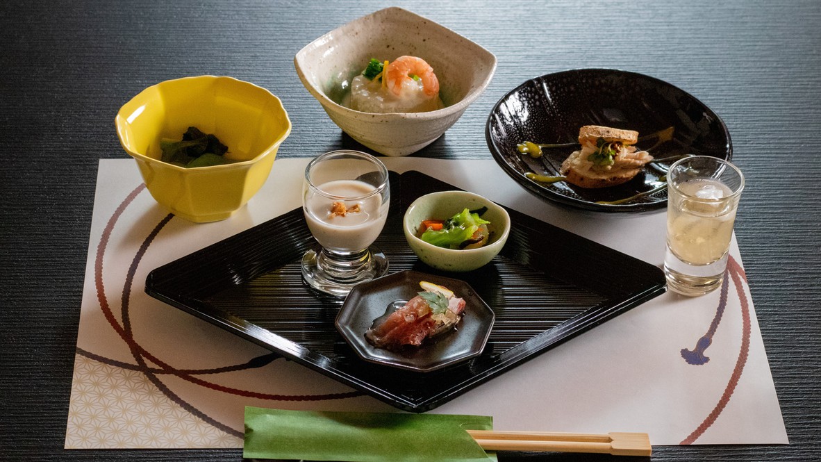 【季節のお料理＆メインは特製豆腐ステーキ】ヘルシーなのにボリューム満点！お肉より豆腐派♪１泊２食